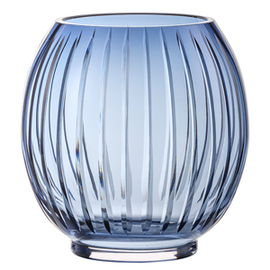 vase size 190 SIGNUM glass blue relief ball-shape  Ø 185 mm  H 190 mm product photo