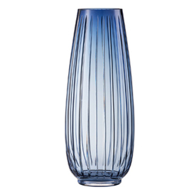 vase size 410 SIGNUM glass blue relief  Ø 165 mm  H 410 mm product photo