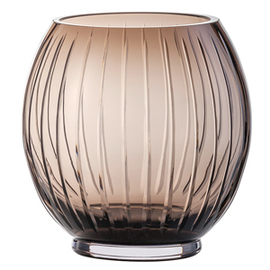 vase size 190 SIGNUM glass brown relief ball-shape  Ø 185 mm  H 190 mm product photo