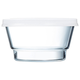 stacking bowl SO URBAN glass high with lid round Ø 110 mm H 64 mm 370 ml product photo