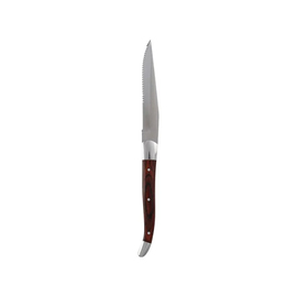 steak knife stainless steel wood dark brown wavy cut L 233 mm product photo