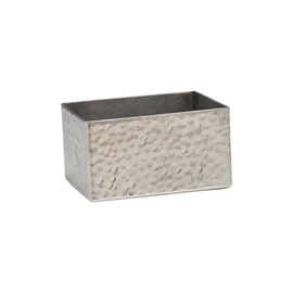 Sugar cone holder stainless steel rectangular hammered 83 mm product photo