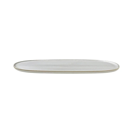 platter flat NIVO MOON stoneware white 340 mm x 190 mm product photo  S