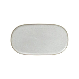 platter flat NIVO MOON stoneware white 340 mm x 190 mm product photo