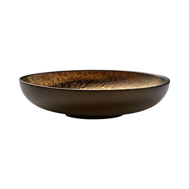 plate deep NIVO METALLIC stoneware Ø 220 mm brown | gold 1150 ml product photo  S