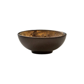 Dip NIVO METALLIC stoneware brown | gold 110 ml Ø 90 mm H 35 mm product photo