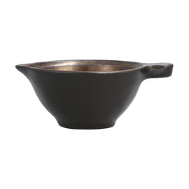 tapas bowl VILLETTA 150 ml | stoneware brown | golden metallic Ø 100 mm product photo