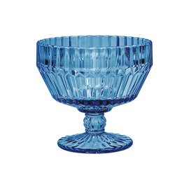 glass bowl | pudding bowl with foot ARCHIE blue | 295 ml H 100 mm product photo