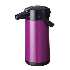 pump jug 2.2 ltr stainless steel metal purple stainless steel insert pressure cap  H 378 mm product photo