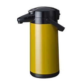 pump jug 2.2 ltr stainless steel metal yellow stainless steel insert pressure cap  H 378 mm product photo