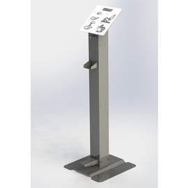 disinfection column stainless steel with pedal 1000 ml 400 mm x 395 mm H 1183 mm product photo