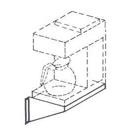 Wall bracket, transversely, with the left or right side of the appliance facing the wall product photo