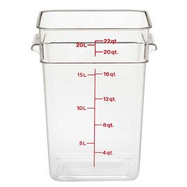 storage container CAMSQUARE polycarbonate clear transparent 20.8 l graduated scale  L 310 mm  B 256 mm  H 400 mm product photo