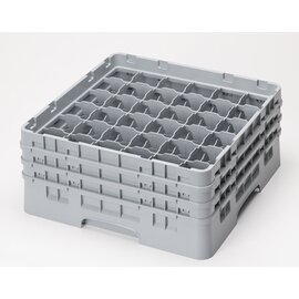 dishwasher basket | storage basket CAMRACK black 500 x 500 mm  H 225 mm | 36 compartments max Ø 73 mm  H 174 mm product photo