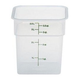 storage container CAMSQUARE milky transparent 3.8 ltr graduated scale  L 185 mm  B 185 mm  H 187 mm product photo
