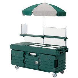 CamKiosk carriage granite green with umbrella with 6-cavity 3 compartments (2 isolated) product photo