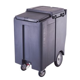 ice cube cart black 2 swivel castors | 2 wide easy running castors 1 braked castor 585 mm  x 865 mm  H 1005 mm product photo
