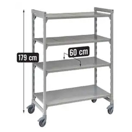 rack | starter unit wheeled L 1280 mm T 600 mm H 1790 mm | 4 floors closed product photo