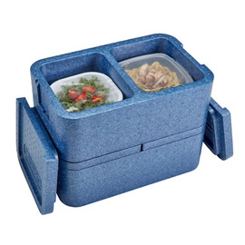 lunch box | 2 compartments | EPP blue product photo  S