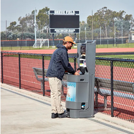 mobile handwashing station with foot operation incl. 2 soap dispensers | 1 towel dispenser product photo  S