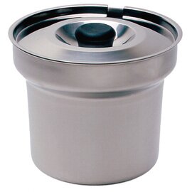 bain marie pot 4000 ml stainless steel with lid  H 180 mm product photo