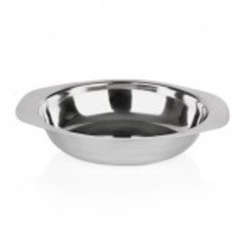 side dish bowl 250 ml stainless steel round Ø 120 mm H 35 mm with handle product photo