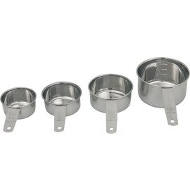 measuring jug set set of 4 stainless steel graduated up to 250 ml product photo