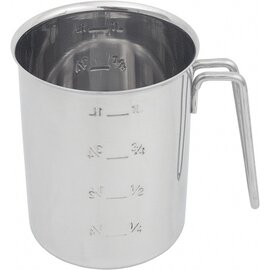 measuring beaker stainless steel graduated up to 500 ml  Ø 90 mm  H 120 mm product photo