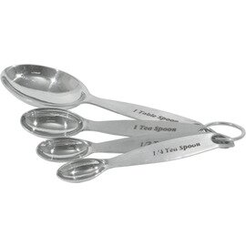 measuring spoon set 1/4 ts 1/2 ts 1 ts 1 tb set of 4 product photo