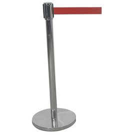 barrier post HIGHFLEX stainless steel webbing colour red  Ø 0.35 m  L 3 m  H 0.95 m | webbing product photo