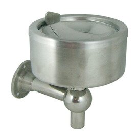 wind-proof ashtray stainless steel for wall mounting  Ø 120 mm  H 140 mm product photo