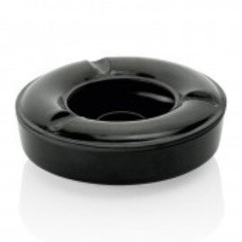 Wind ashtray plastic black  Ø 125 mm  H 42 mm product photo