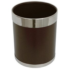 wastepaper basket stainless steel wood colour Ø 220 mm  H 280 mm product photo