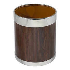wastepaper basket stainless steel brown Ø 220 mm  H 280 mm product photo