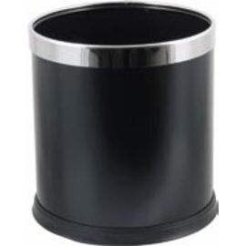 wastepaper basket steel black Ø 220 mm  h 255 mm product photo