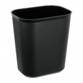 wastepaper basket plastic black  L 230 mm  B 160 mm  H 230 mm product photo