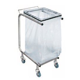 bin bag trolley stainless steel with pedal  L 510 mm  B 350 mm  H 800 mm product photo