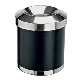 wastepaper basket stainless steel black aperture fire-extinguishing Ø 250 mm  H 300 mm product photo