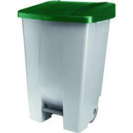 pedal bin plastic 80 ltr green grey product photo