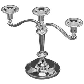 Candle holder, 3-armed, silver plated, height 22 cm product photo