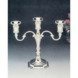Candle holder, silver plated, square, 3-armed, H 26 cm product photo