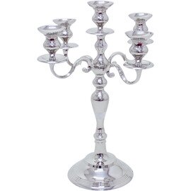 candle holder 5-flame brass shiny  H 1000 mm product photo