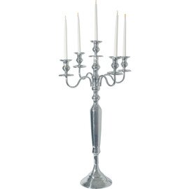 Candelaber, chrome-nickel steel high-gloss polished, height 150 cm, weight: approx. 10 kg product photo