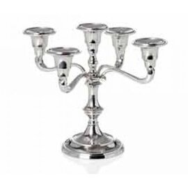 candle holder 5-flame aluminum shiny  H 230 mm product photo