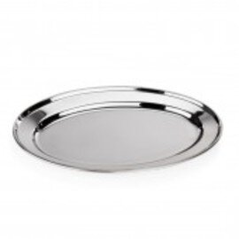 roast meat plate stainless steel bordered rim oval  L 450 mm  x 295 mm product photo