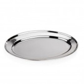 Roasting plate, chrome-nickel steel, oval with ribbed edge 66 x 45,5cm product photo