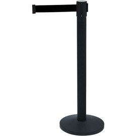 barrier post LARGEFLEX stainless steel black  | webbing colour black  Ø 0.36 m  L 4.5 m  H 0.95 m product photo