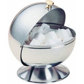 sugar bowl ball with lid stainless steel shiny Ø 130 mm H 140 mm product photo