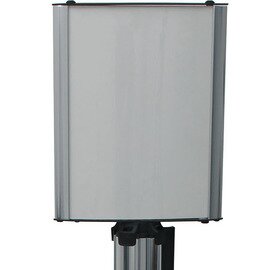 CLEARANCE | Delux Info panel for demarcation stands, size A4, aluminum-polished product photo
