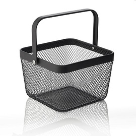 metal basket black with handle | 245 mm x 245 mm H 175 mm product photo